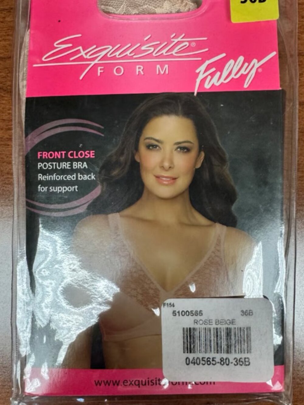 Exquisite Form Front Closure Bra, Size 36B